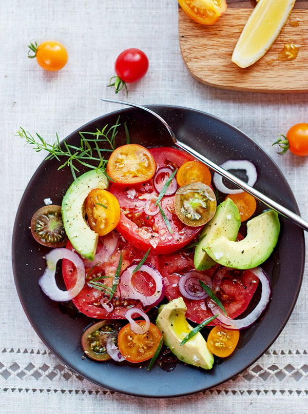 Avocado Tomato Salad | foodiecrush.com 