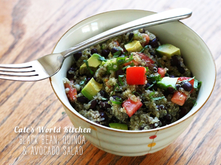 FoodieCrush Magazine Cate's World Kitchen Quinoa and Avocado Salad