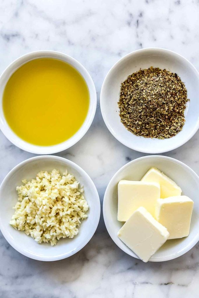 olive oil, oregano, garlic, butter for Killer Garlic Knots | foodiecrush.com