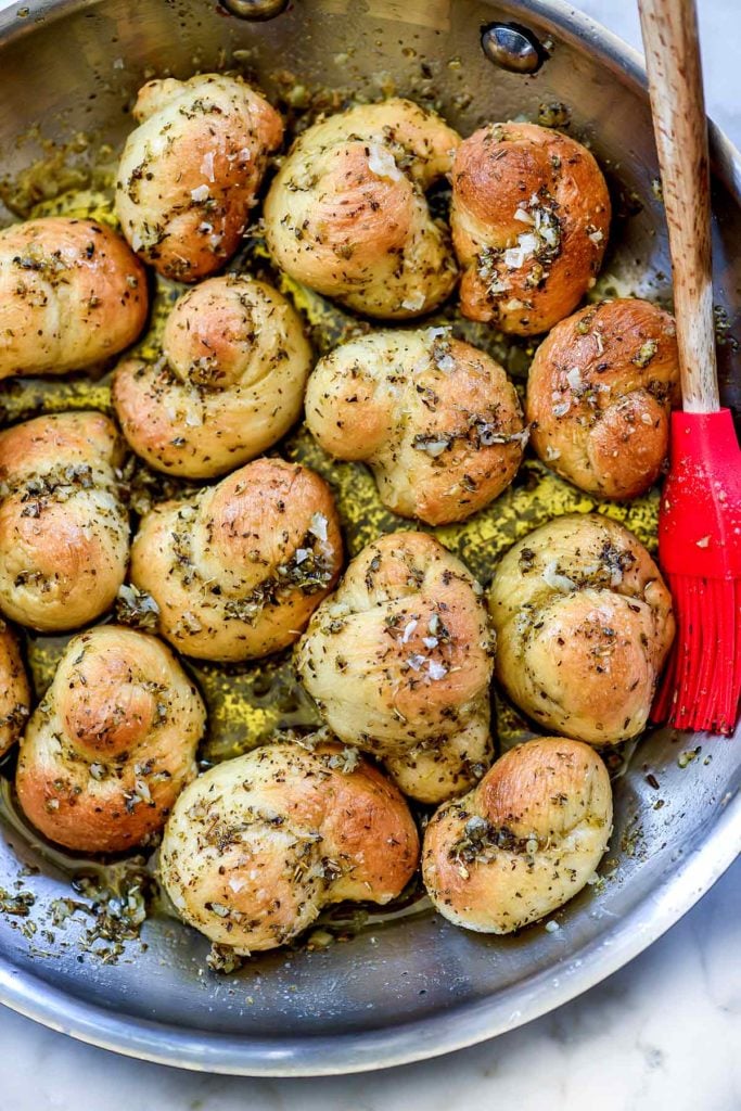 Killer Garlic Knots Recipe | foodiecrush.com #garlic #knots #recipes