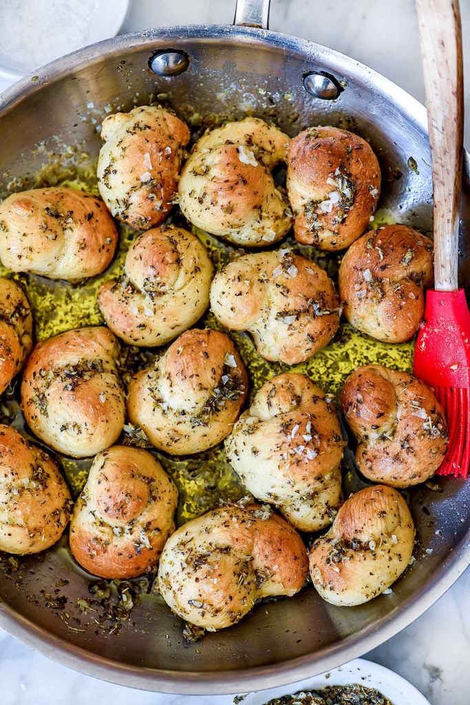 Killer Garlic Knots Recipe | foodiecrush.com #garlic #knots #recipes