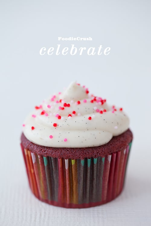 Red Velvet Cupcakes with Cream Cheese Frosting | foodiecrush.com