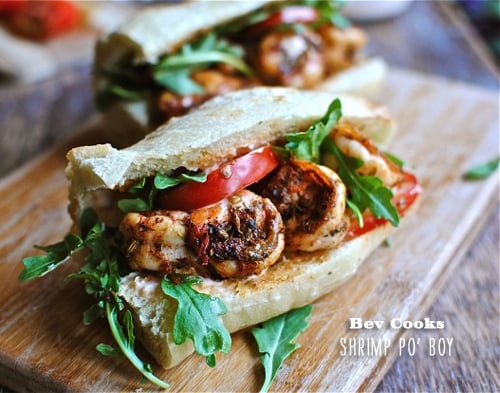 FoodieCrush Bev Cooks Shrimp Po Boy