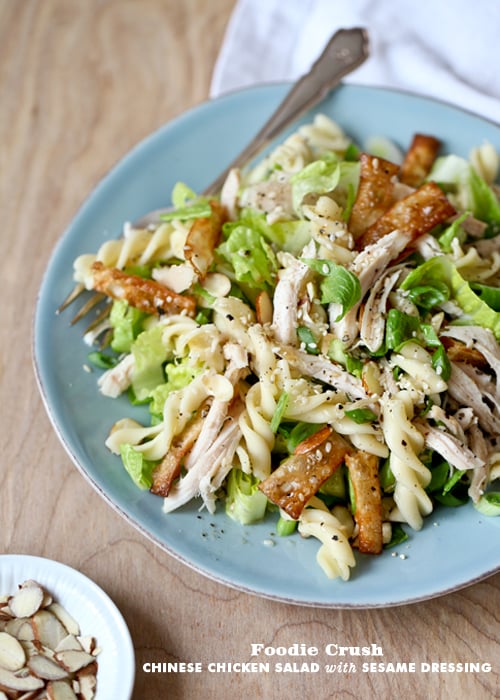 Foodie Crush Chinese Chicken Salad with Sesame Dressing