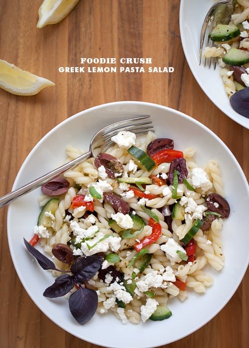 Foodie Crush Greek Pasta Salad