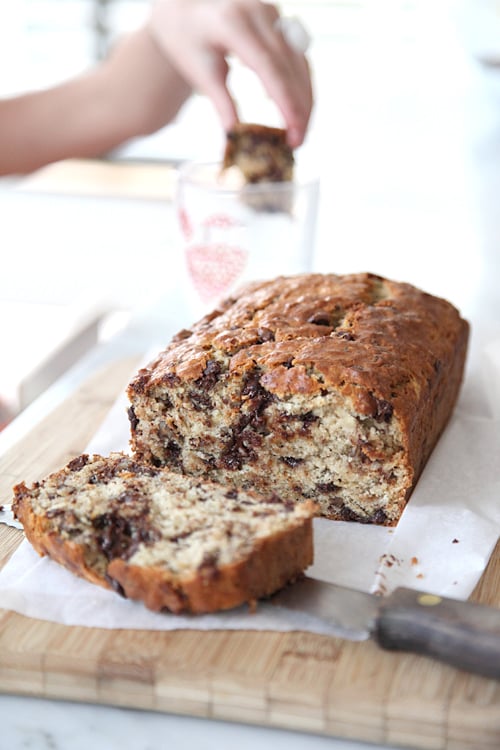loaf of Chocolate Chip Banana Bread
