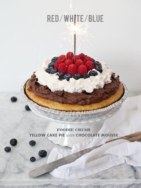 Red White and Blue Cake Pie from Foodie Crush
