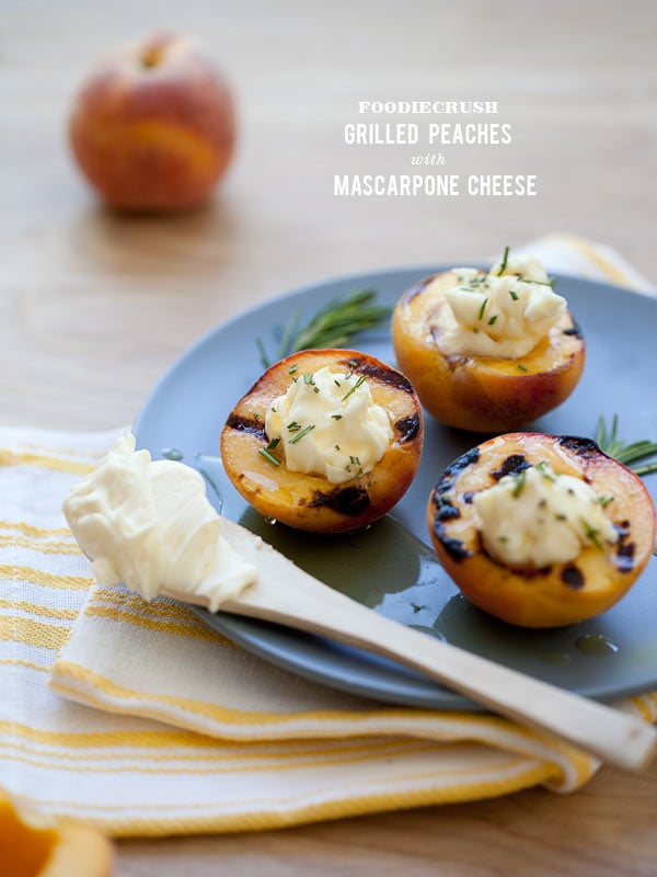 Recipe for Grilled Peaches with Marscarpone