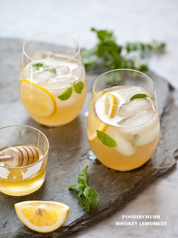 Whiskey Lemonade Recipe from FoodieCrush.com
