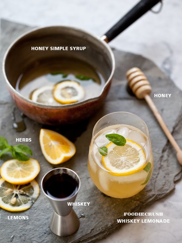 Recipe Whiskey Lemonade FoodieCrush 