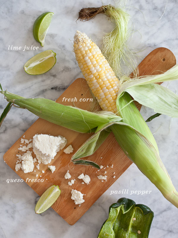 Grilled Corn and Pasilla Pepper Salad Recipe from FoodieCrush