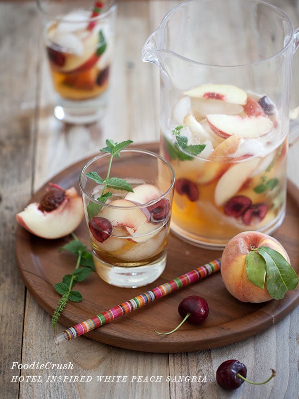 Peach Sangria Recipe from FoodieCrush