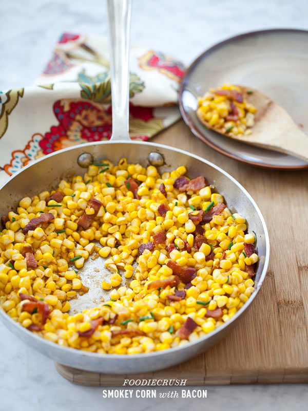 Paprika Corn and Bacon from FoodieCrush.com