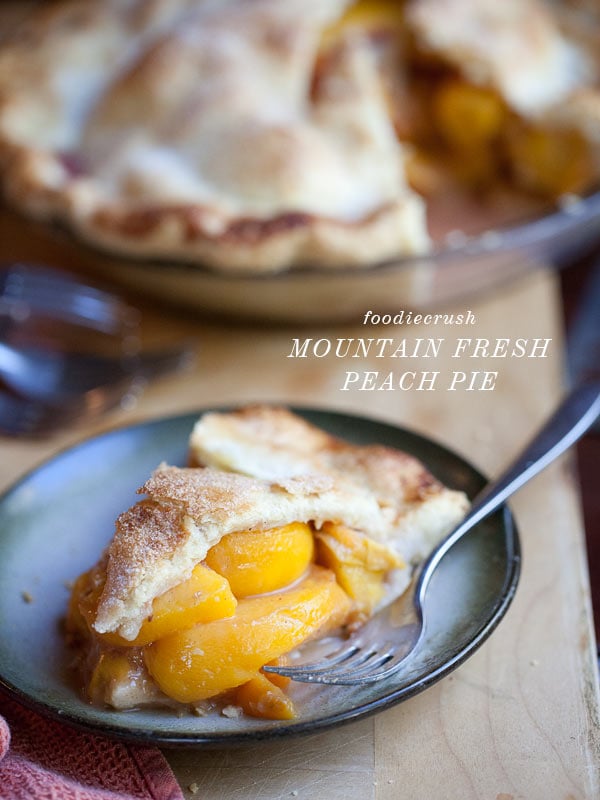 Mountain Fresh Peach Pie from FoodieCrush