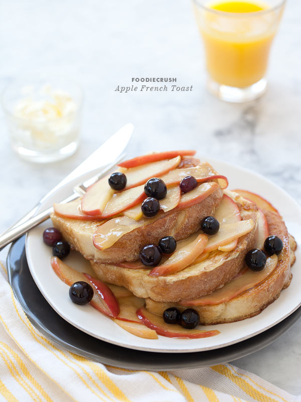 Apple French Toast from FoodieCrush