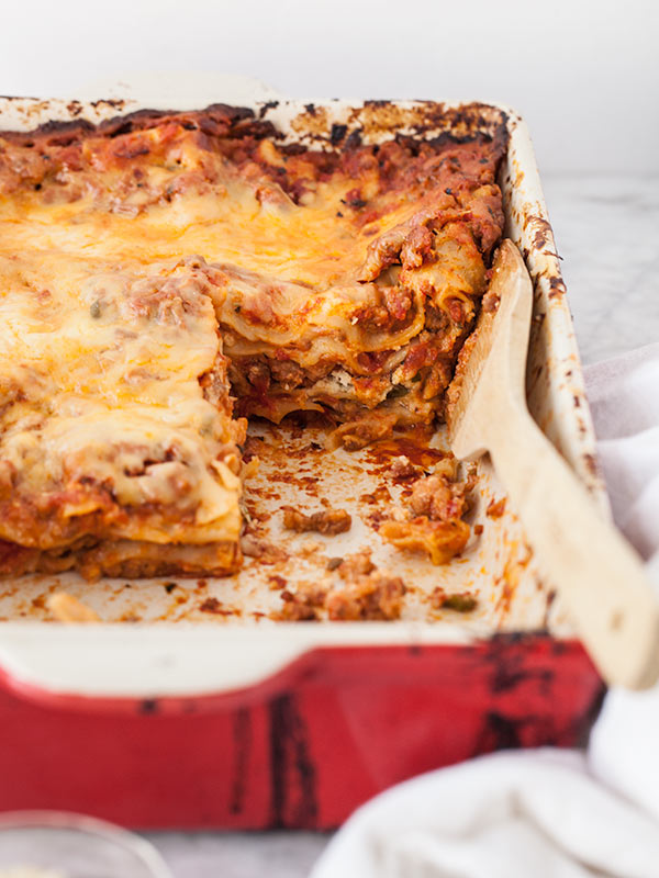Sausage Lasagna with Ricotta Cheese | FoodieCrush