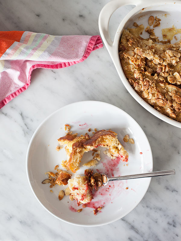 Orange Baked French Toast with Almond Crumble | foodiecrush.com