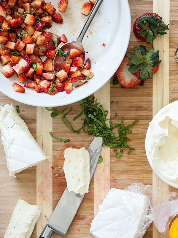 Strawberry Bruschetta Grilled Cheese | FoodieCrush.com