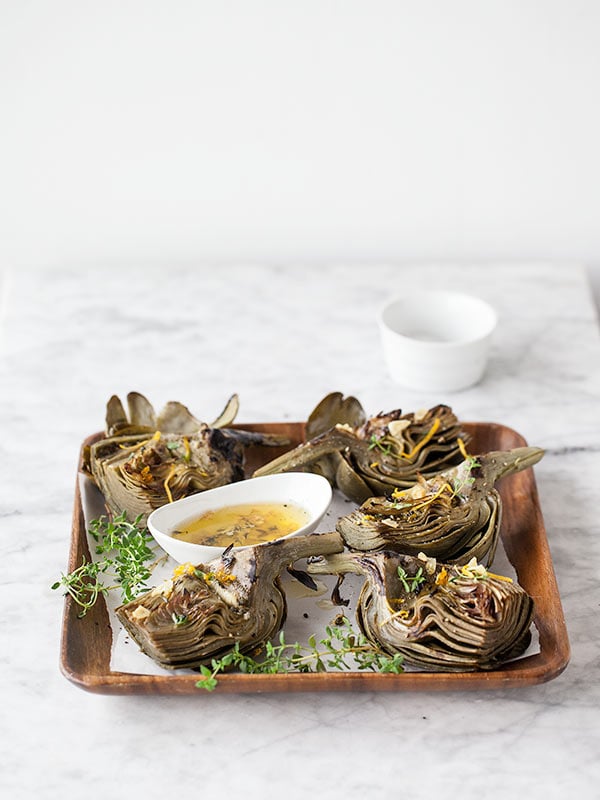 Grilled Artichoke with Garlic Butter | FoodieCrush.com