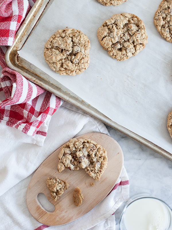 Oatmeal Chocolate Chip Cookies | foodiecrush.com