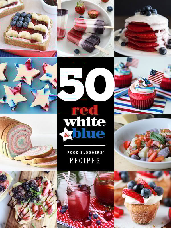 50 Red White and Blue Recipes foodiecrush