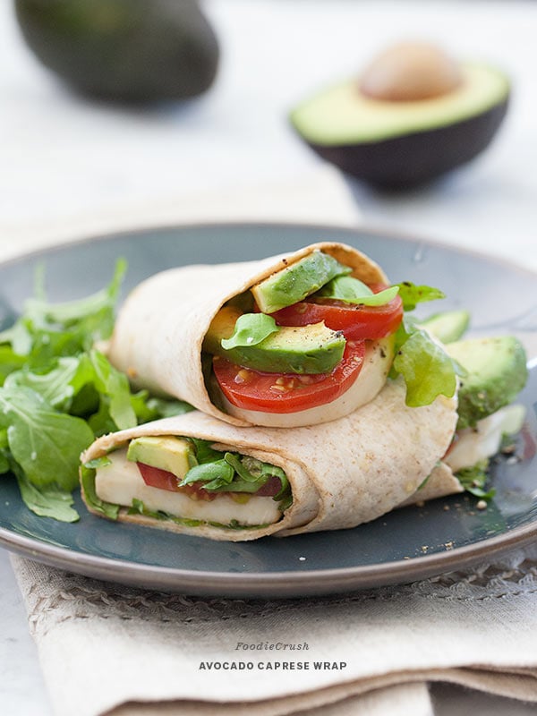 Avocado Caprese Wrap | foodiecrush.com