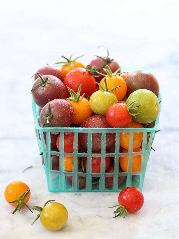 Heirloom Tomato Frico Cups | FoodieCrush.com