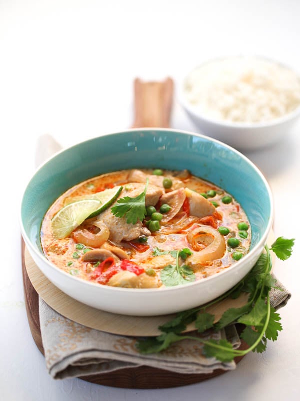 Slow Cooker Thai Chicken Soup | FoodieCrush.com