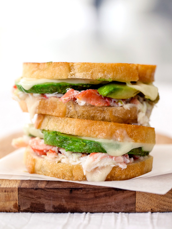 Crab and Avocado Grilled Cheese