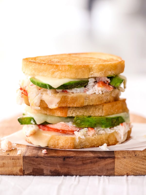 Crab andCrab and Avocado Grilled Cheese foodiecrush.com Avocado Grilled Cheese foodiecrush.com