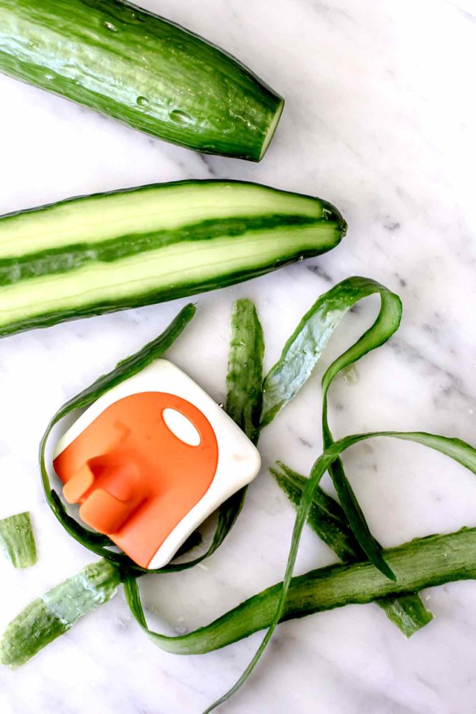 Peeled cucumber | foodiecrush.com