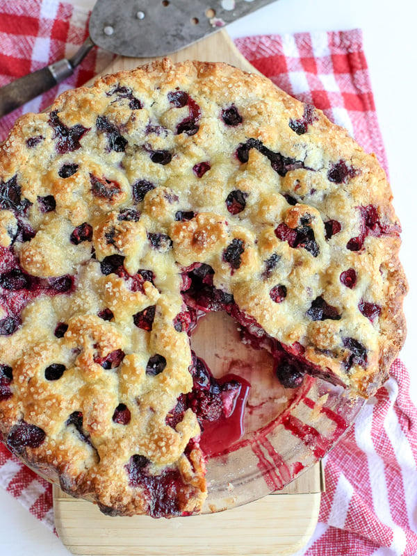 Four Berry Pie with all butter crust