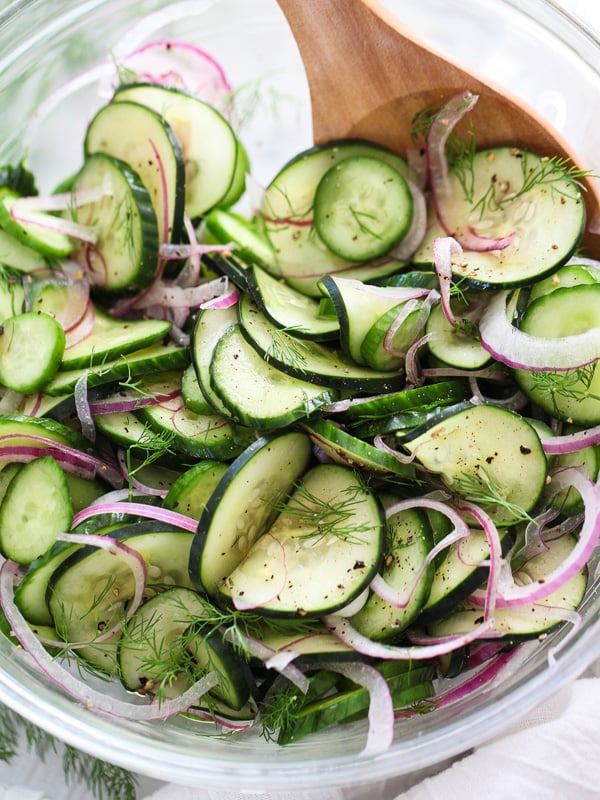 Dill Cucumber Salad on foodiecrush.com