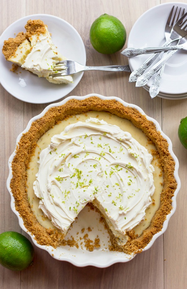  5 Ingredient Killer Key Lime Pie from M Bakes on foodiecrush.com