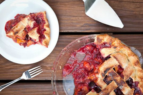  Apricot, Sweet Cherry and Plum Vanilla Spiced Pie from Eat the Love on foodiecrush.com 