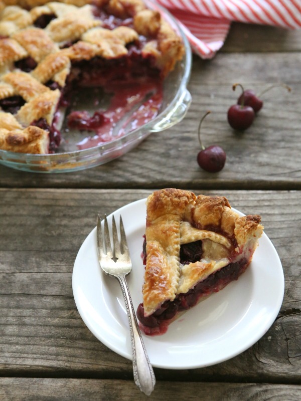 Sweet Cherry Pie from Completely Delicious on foodiecrush.com