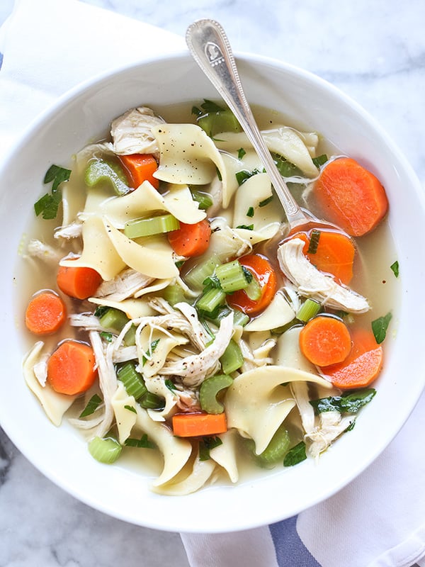 Homemade Chicken Noodle Soup recipe on foodiecrush.com