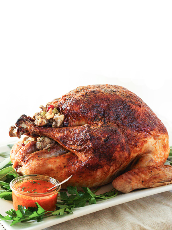 Buffalo Oven Roasted Turkey | foodiecrush.com #oven #recipes #thanksgiving