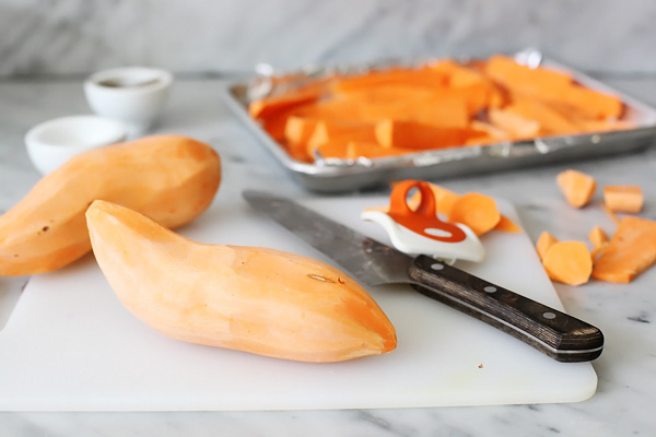 Maple Buttered Sweet Potatoes on foodiecrush.com