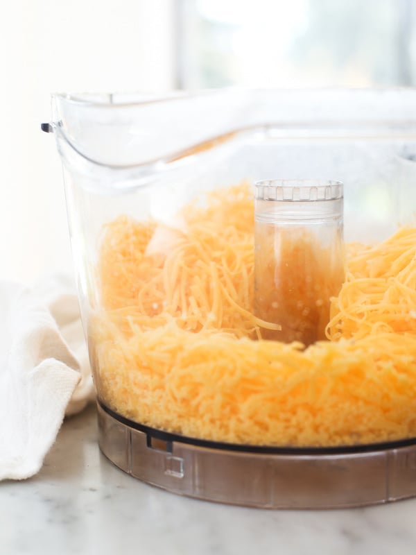 shredded cheese in food processor