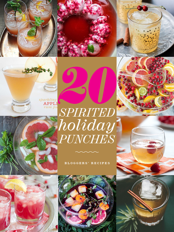 20 Spirited Holiday Punches | foodiecrush.com #alcoholic #recipes #Christmas