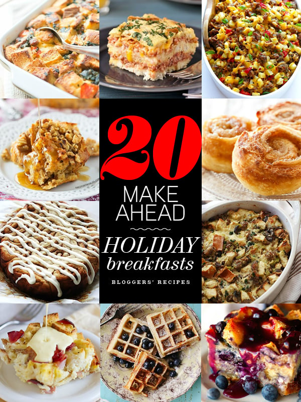 20 Make Ahead Breakfasts | foodiecrush.com #casserole #christmas #easy