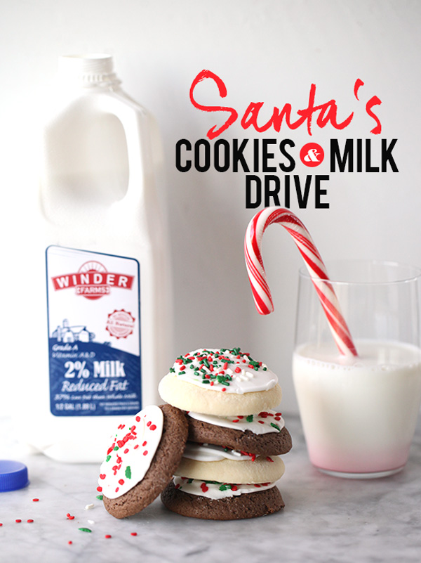 Santas Cookies and Milk Drive on foodiecrush.com 