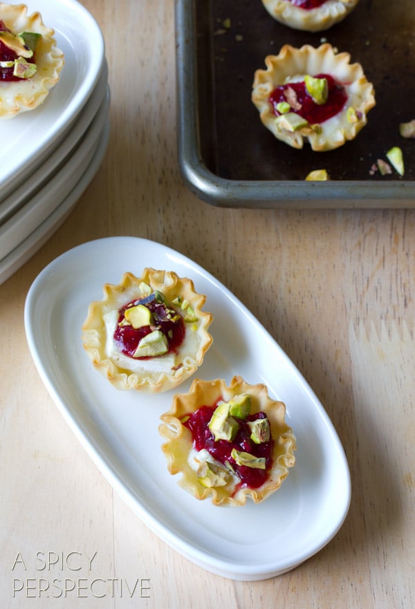 Baked Brie Bites from aspicyperspective.com on foodiecrush.com