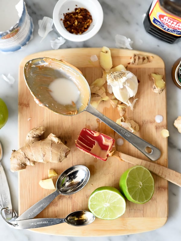 Baked Chicken Wings with Peanut Sauce | foodiecrush.com