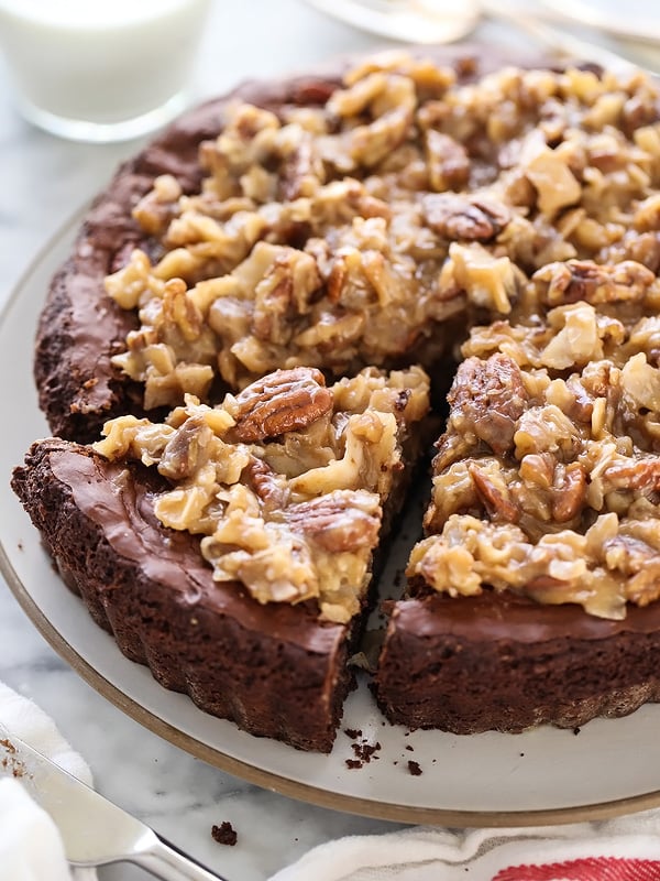 German Chocolate Brownie Pie | foodiecrush.com #easy #fromscratch #recipe