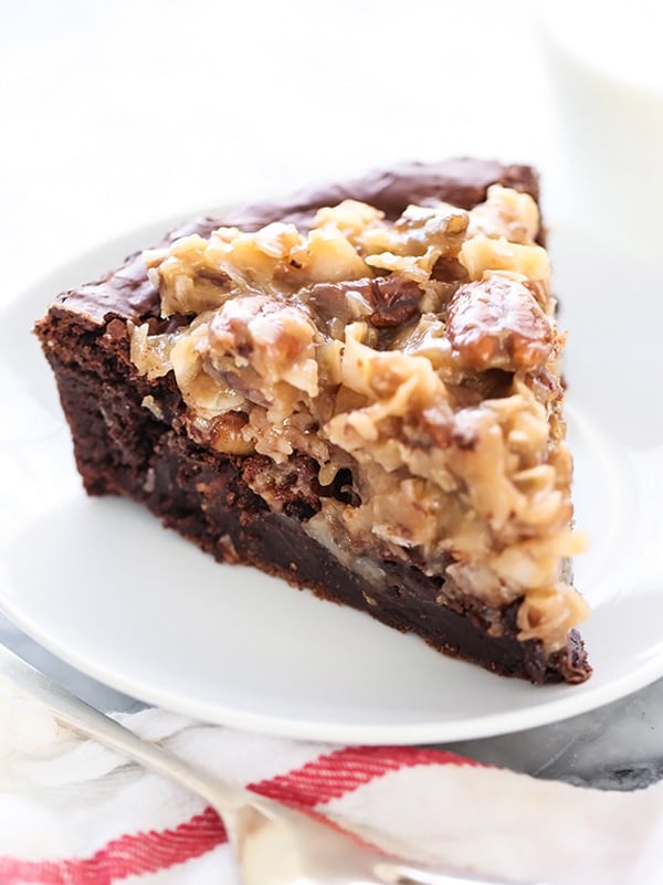 German Chocolate Brownie Pie | foodiecrush.com #easy #fromscratch #recipe