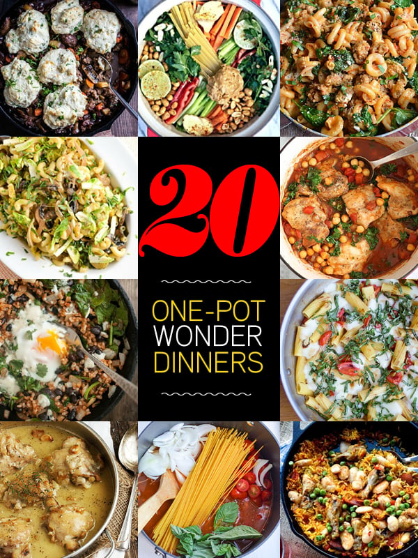 20 One Pot Wonder Dinners | foodiecrush.com 