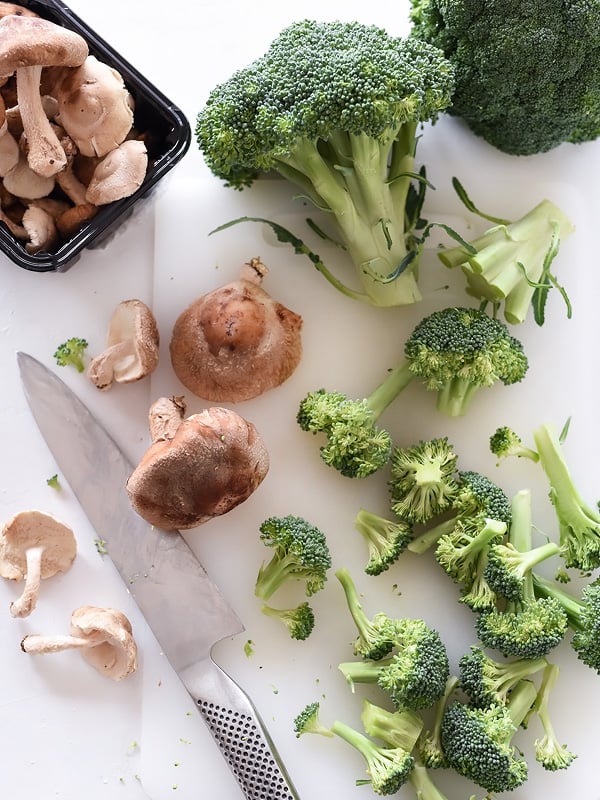 Asian Broccoli and Shiitake Mushrooms Sauté | foodiecrush.com 