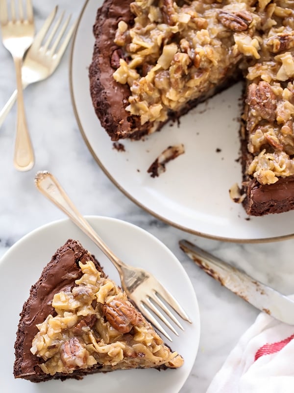 German Chocolate Brownie Pie | foodiecrush.com